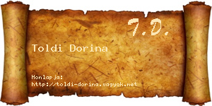 Toldi Dorina névjegykártya