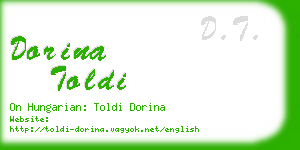 dorina toldi business card